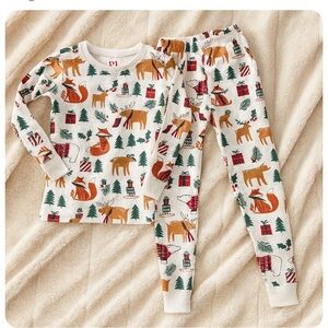 Children’s place pyjama set winter woodland themed size youth 8